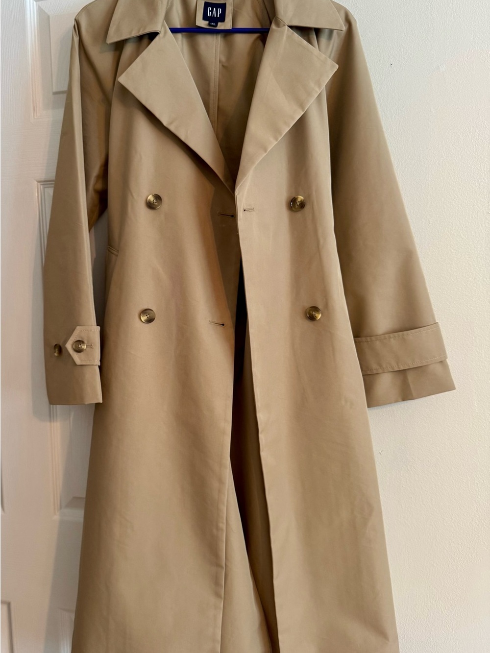 NWOT GAP Khaki Double-Breasted Trench Coat